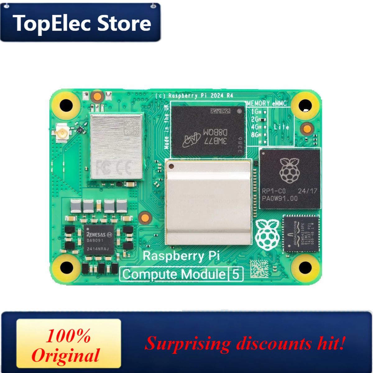TopElec Raspberry Pi Compute M - Raspberry Pi 5 8Gb 评论和价格